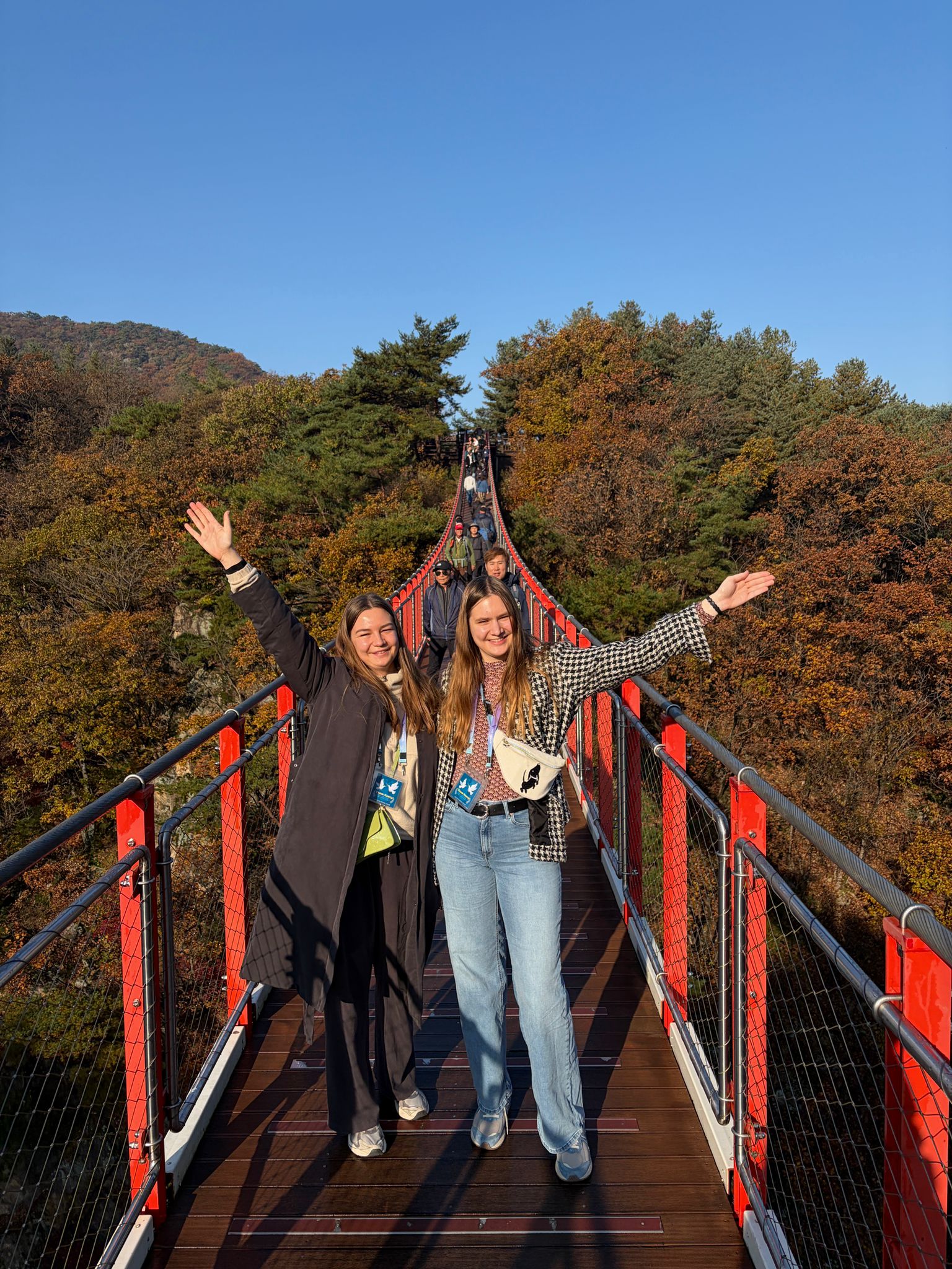 Esmee and me on the bridge